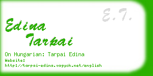 edina tarpai business card